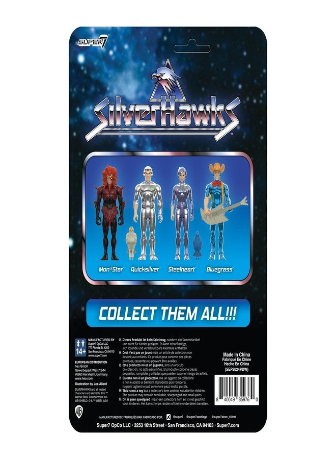 Super7 SilverHawks Steelheart (Toy Version) Reaction Figure - 3.75" SilverHawks Action Figure with Accessory Classic Cartoon Collectibles and Retro Toys - Image 3